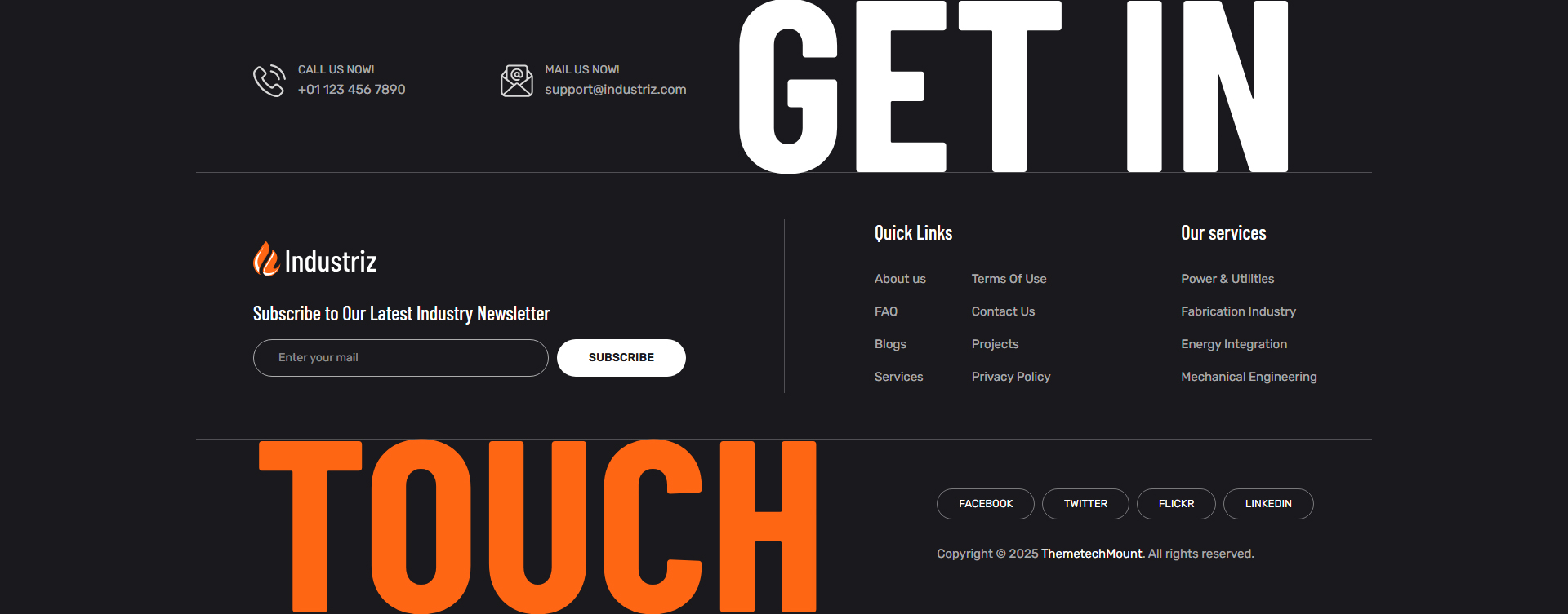 Footer Styles Page Industriz